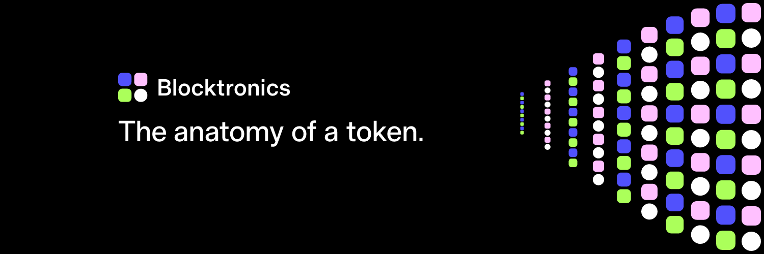 The X header banner: Blocks, “The anatomy of a token.”